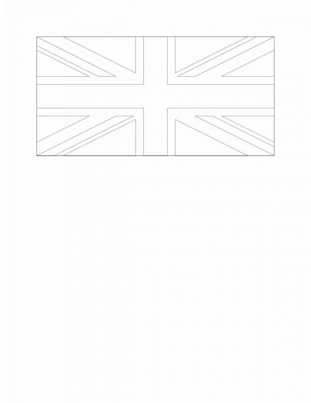 Раскраска праздничный британский флаг
