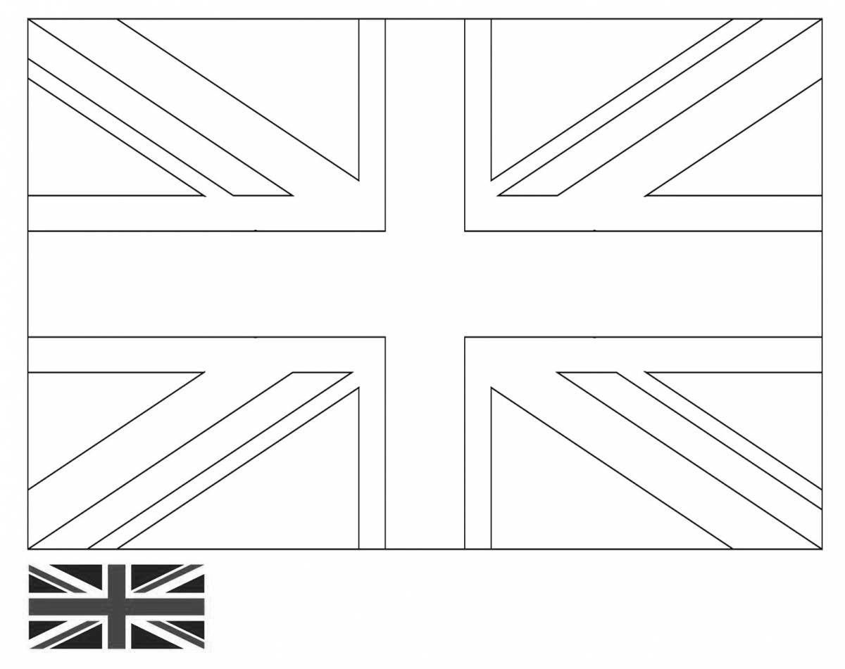 Потрясающая раскраска с британским флагом