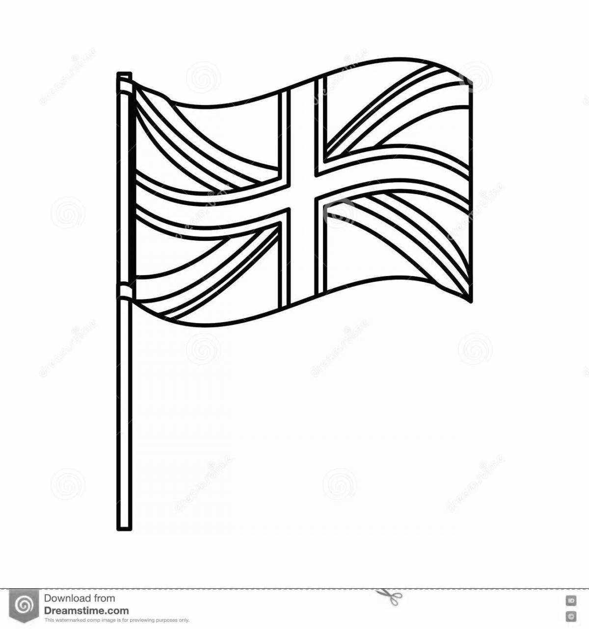 Впечатляющая раскраска британского флага