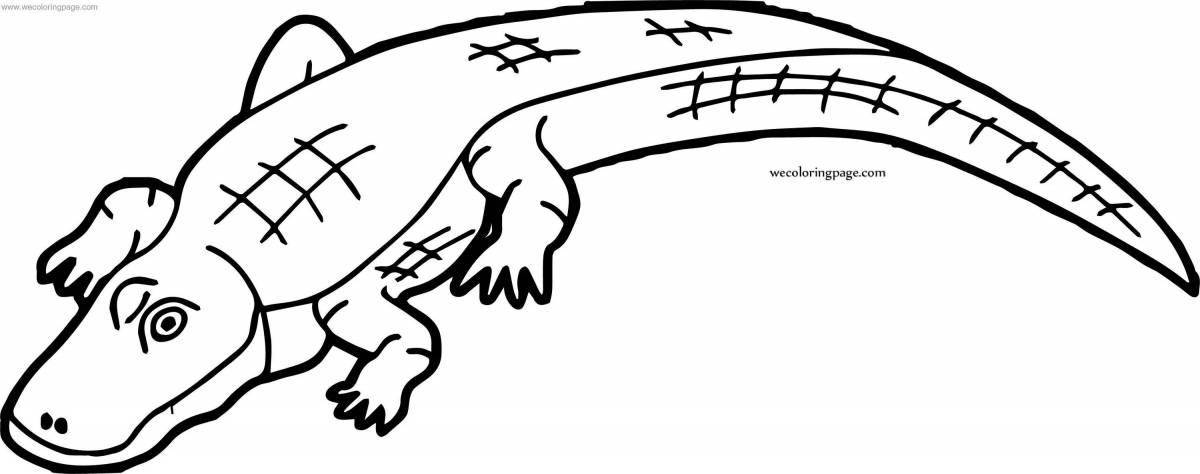 Раскраска волшебный аллигатор монти