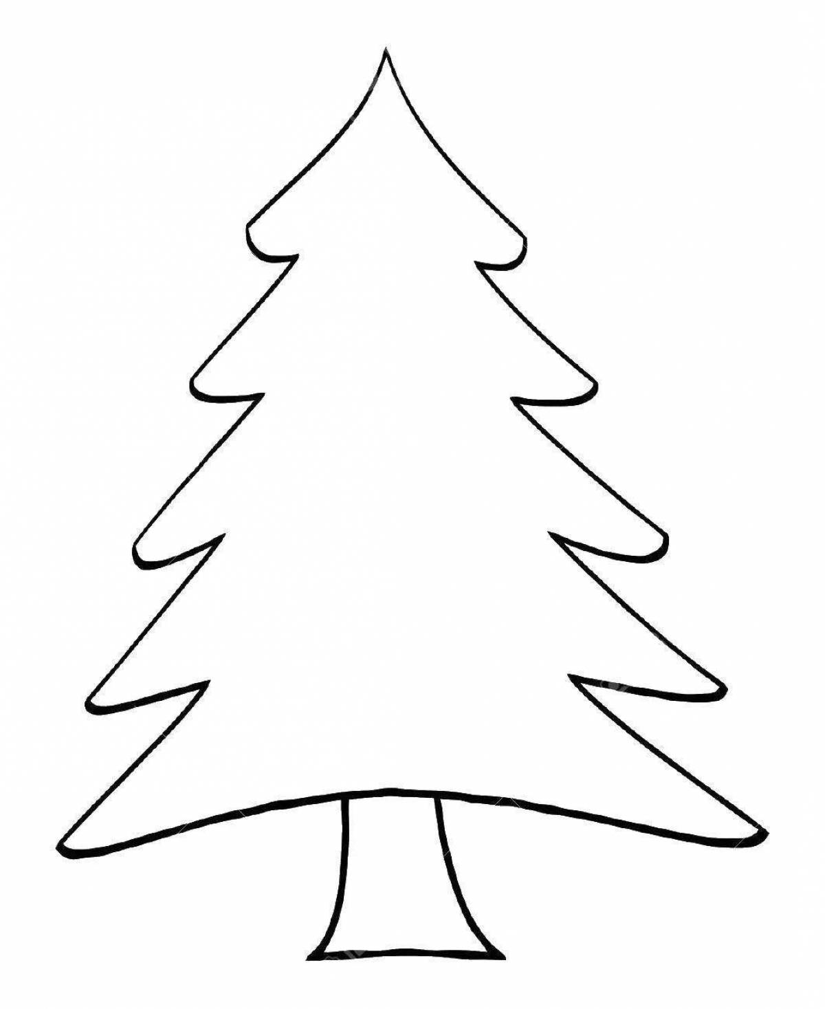 Буйная раскраска контур рождественской елки