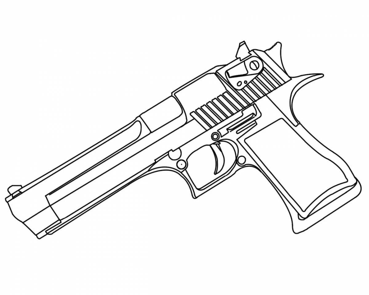 Детальная раскраска пистолет из standoff 2