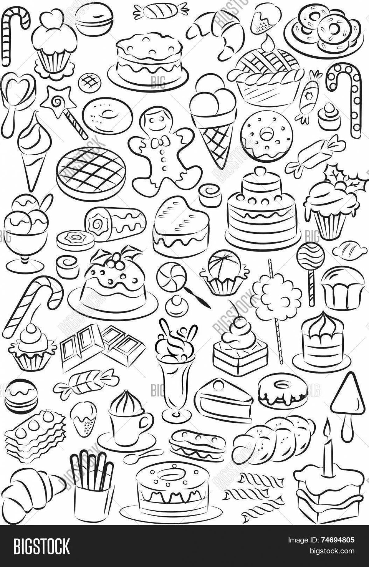 Ореховая раскраска страницы еды