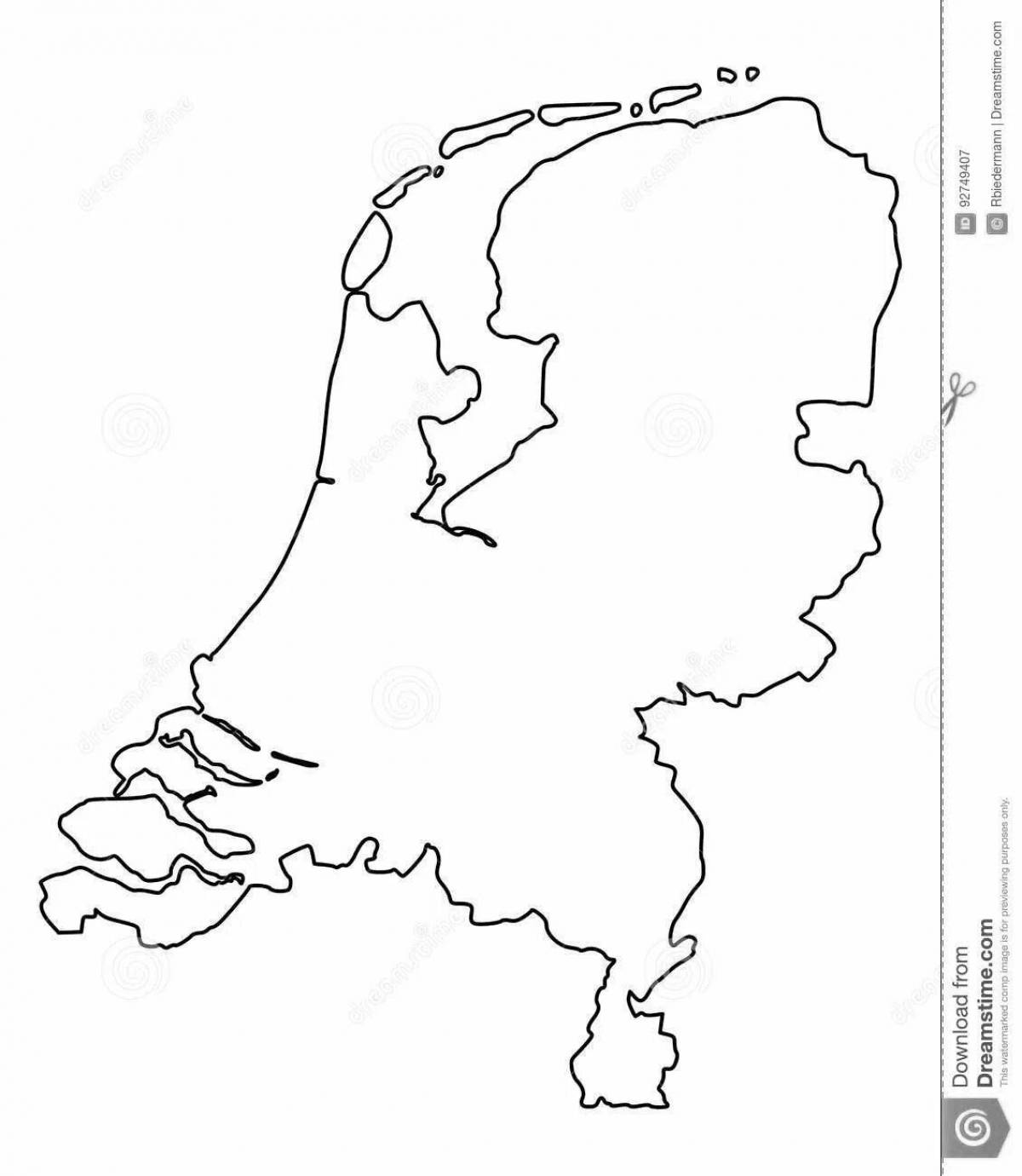 Раскраска веселая голландия