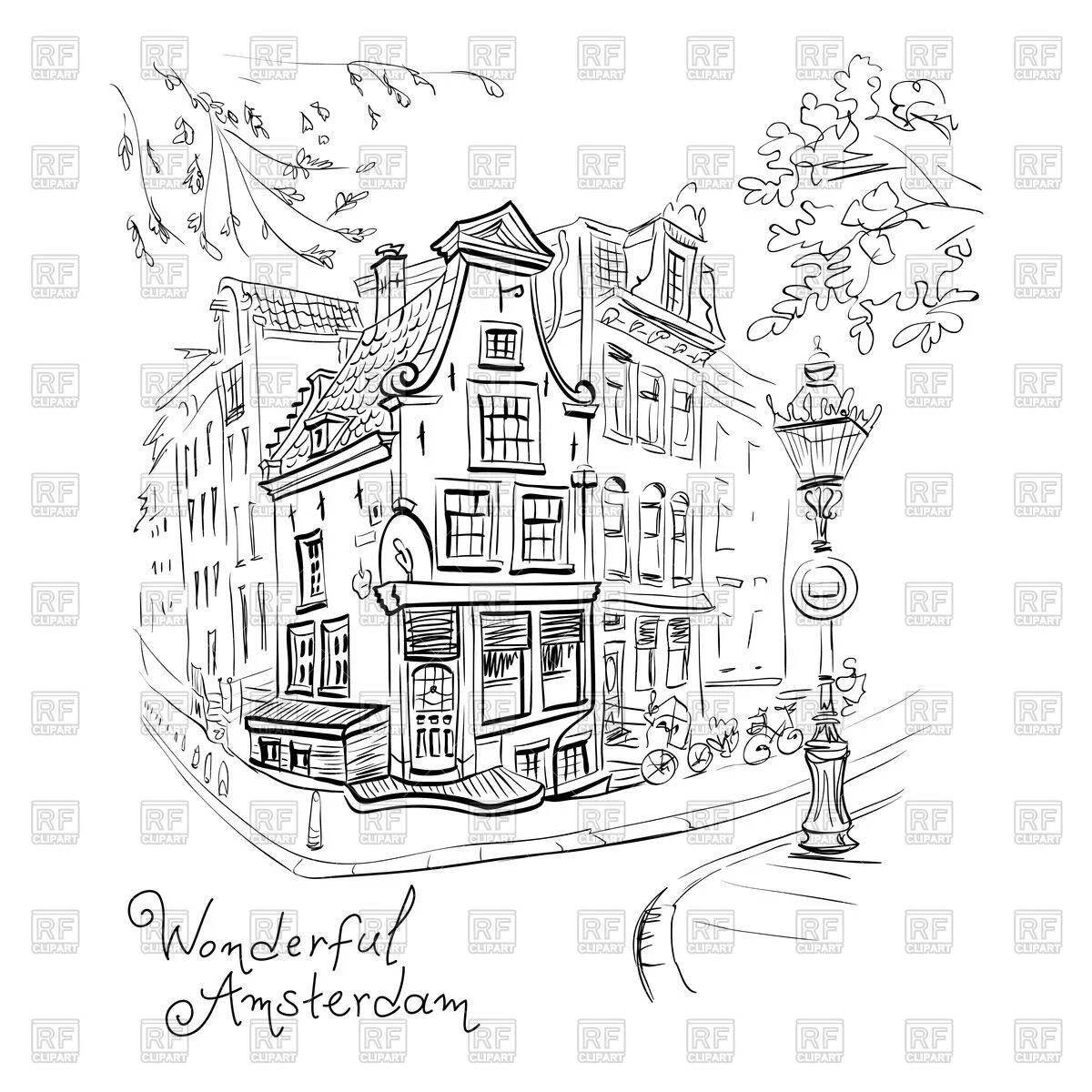 Color-explosion holland coloring page