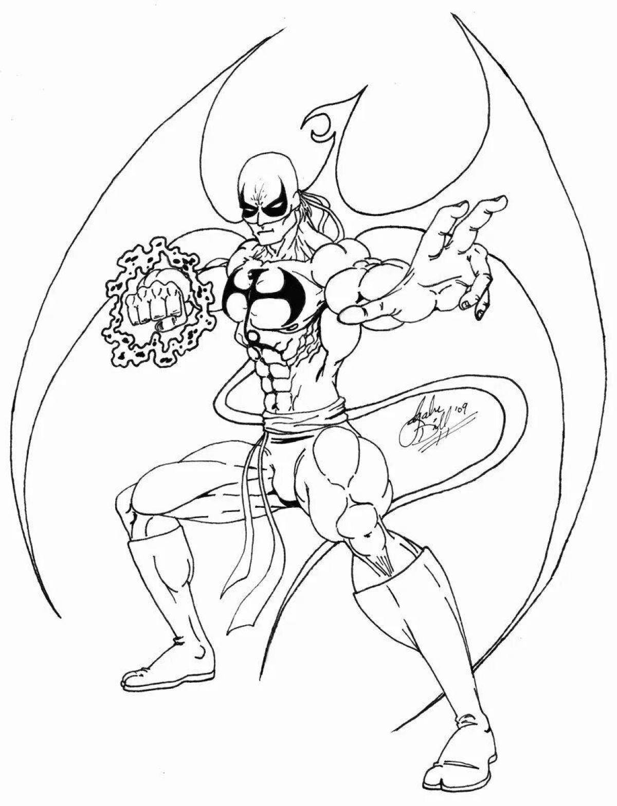 Radiant coloring page electro