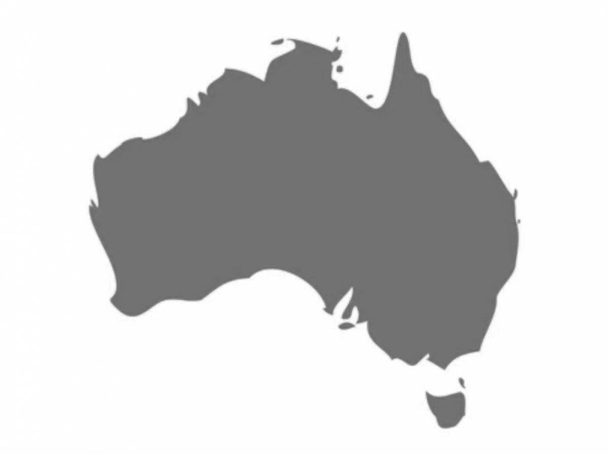 Раскраска очаровательная материковая австралия