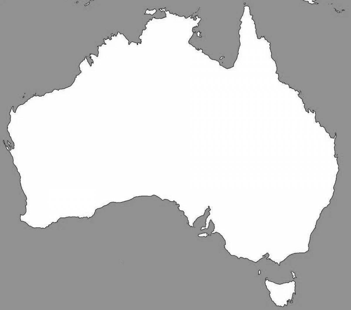 Выдающаяся раскраска материковой австралии