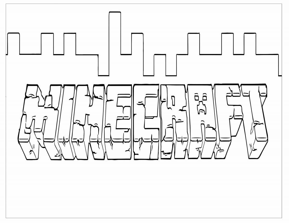 Fun minecraft stickers coloring page design