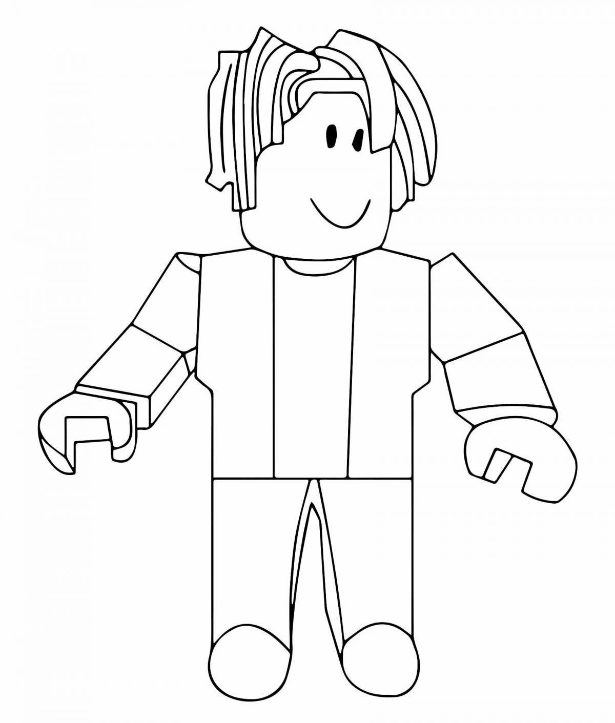 Color-fantastic roblox people girls coloring page