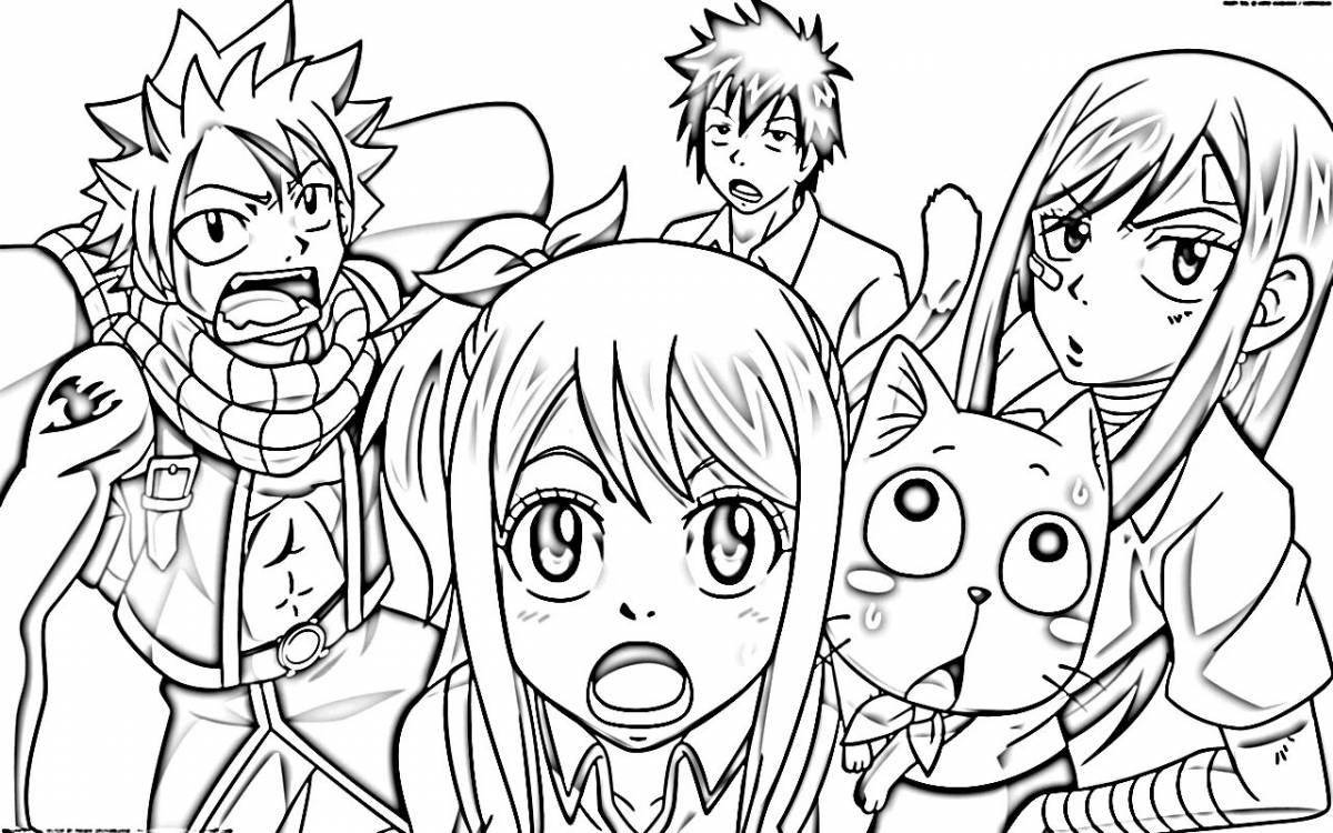 Serene coloring page anime fairy tail