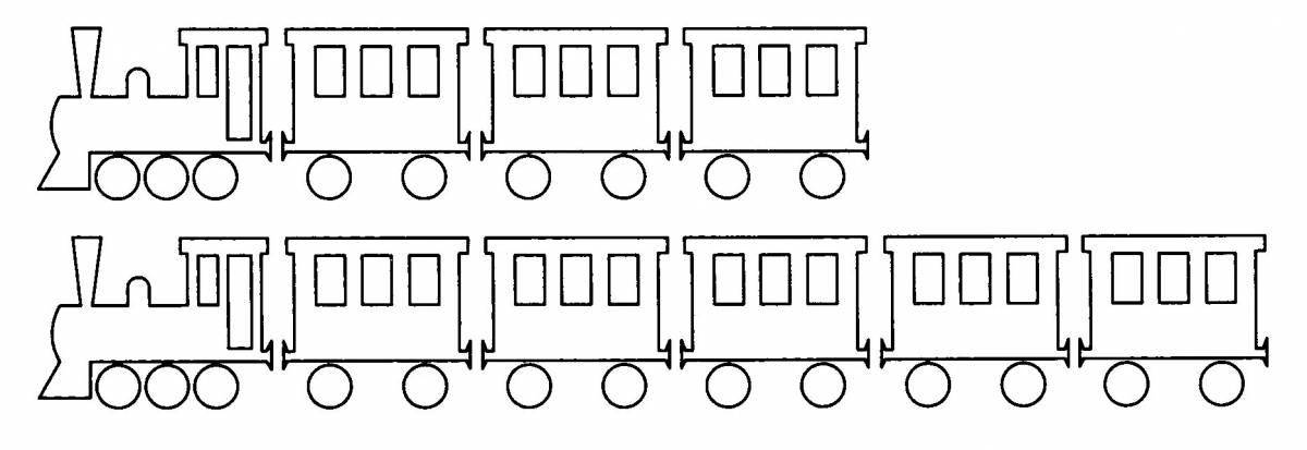 Color-blast train with wagon coloring page