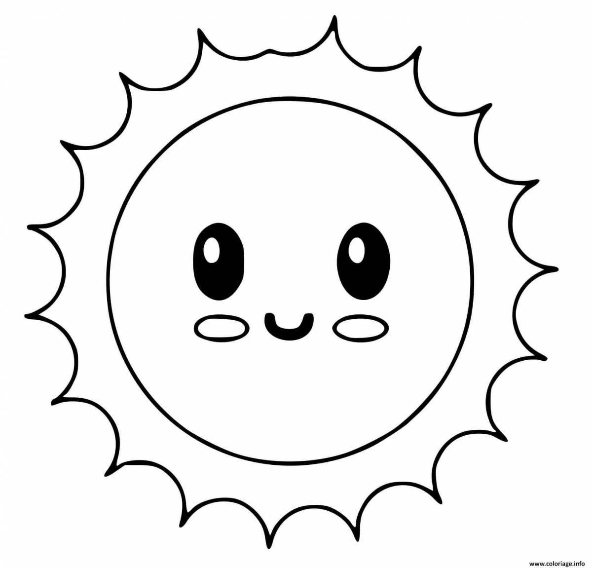 Солнечные раскраски солнышко для детей 4-5 лет