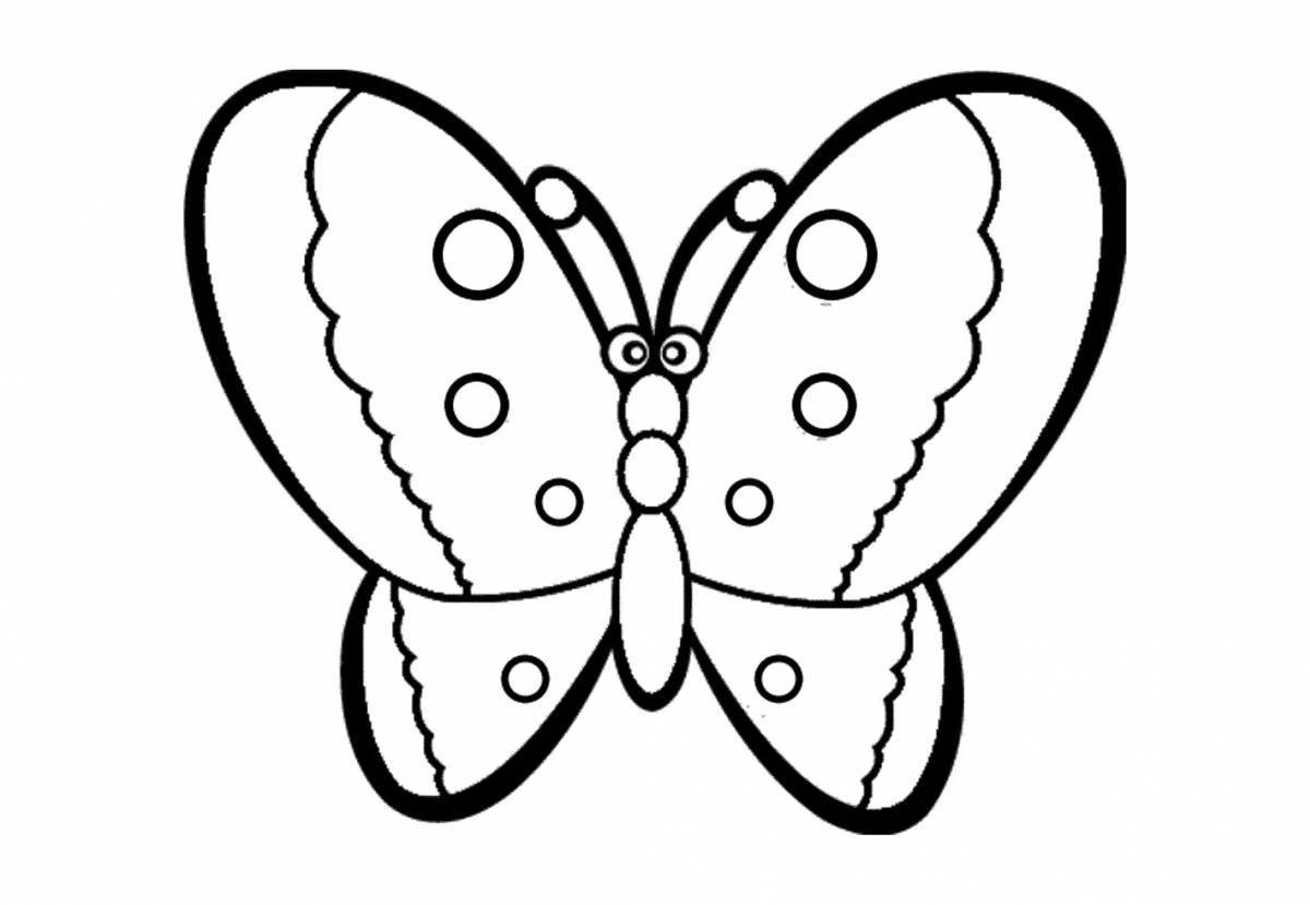 Живая бабочка-раскраска для детей 2-3 лет