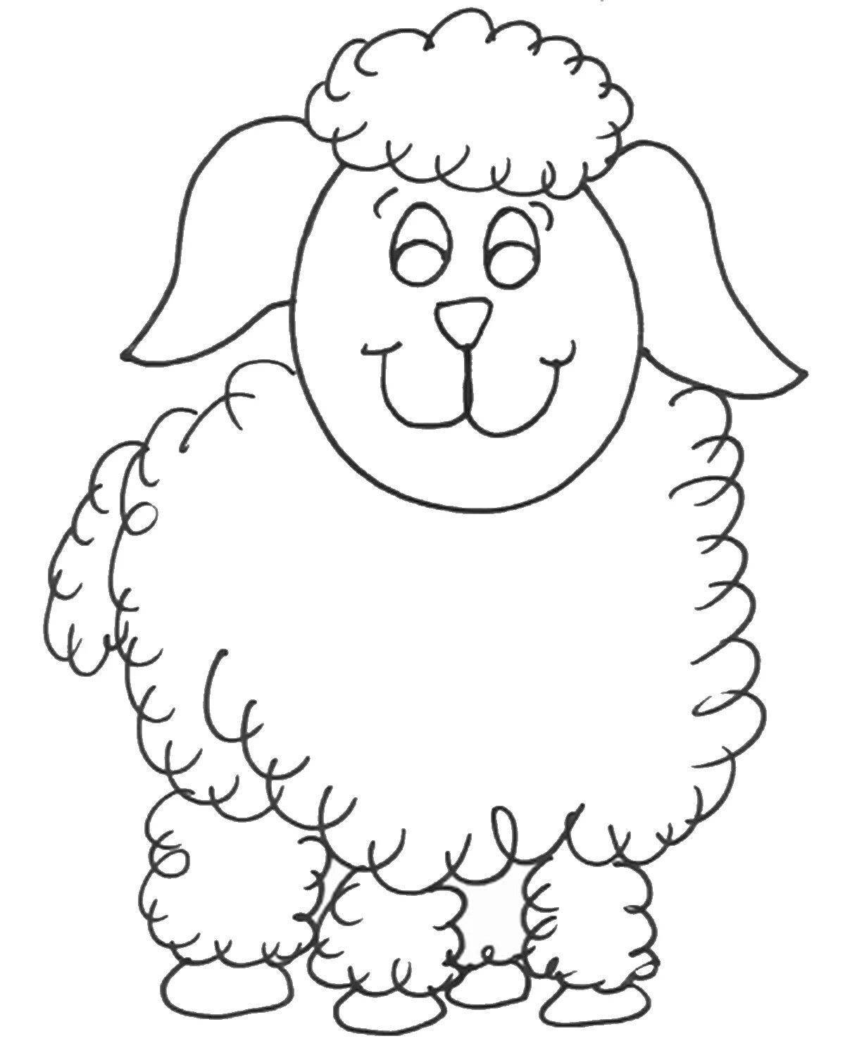 Увлекательная раскраска овец для детей 5-6 лет