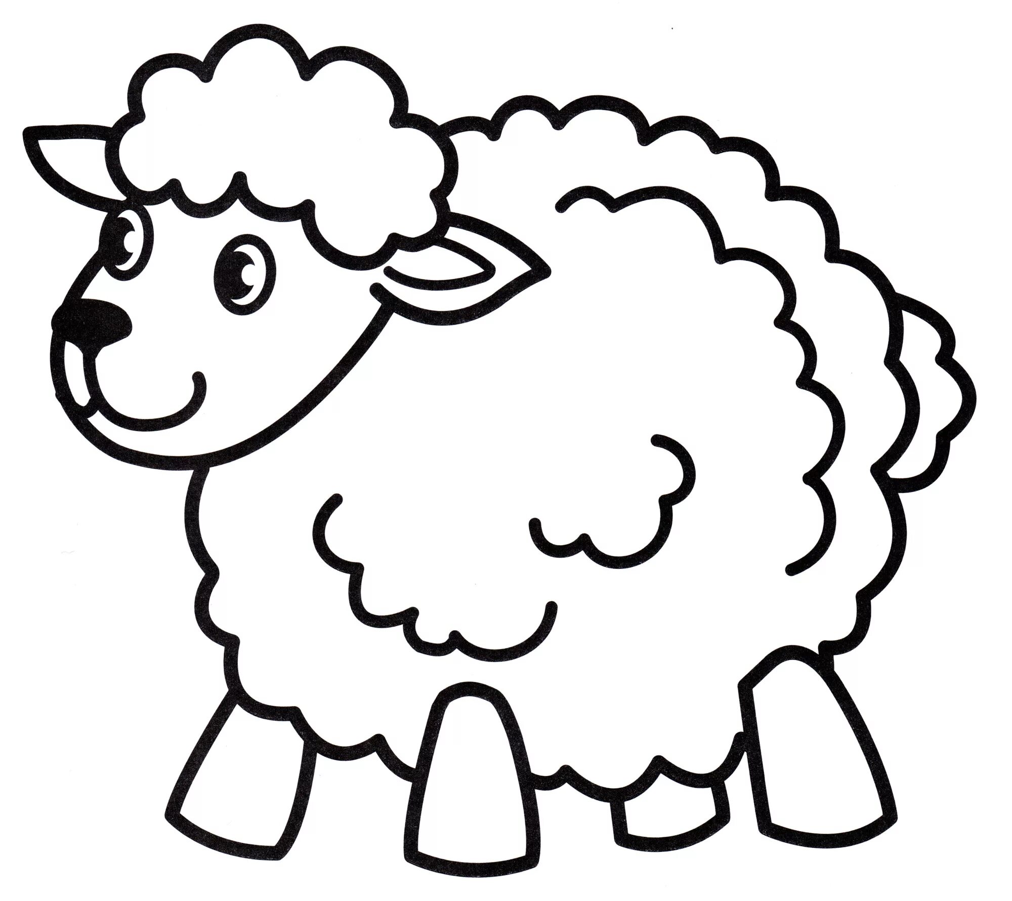 Красочная-волшебная овечка-раскраска для детей 5-6 лет