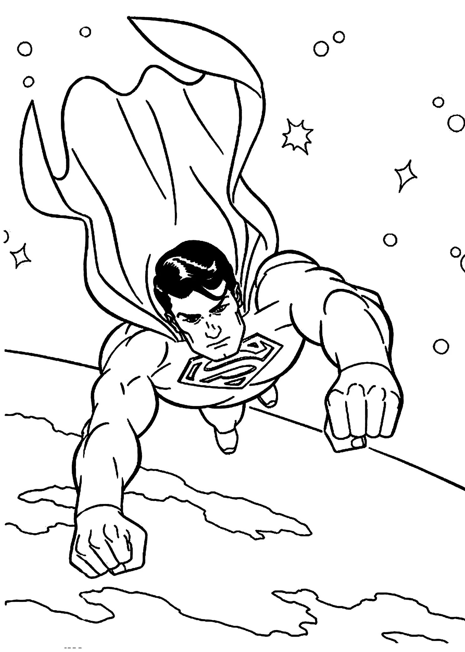 Раскраска «сумасшедший супермен» для детей 3-4 лет