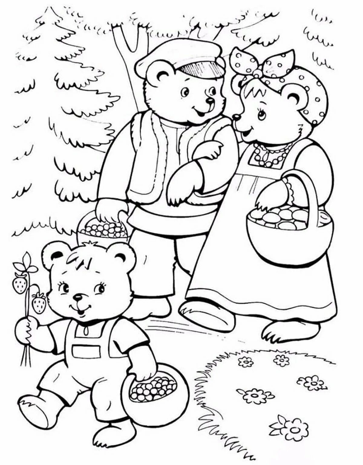 Сказка три медведя для детей #7