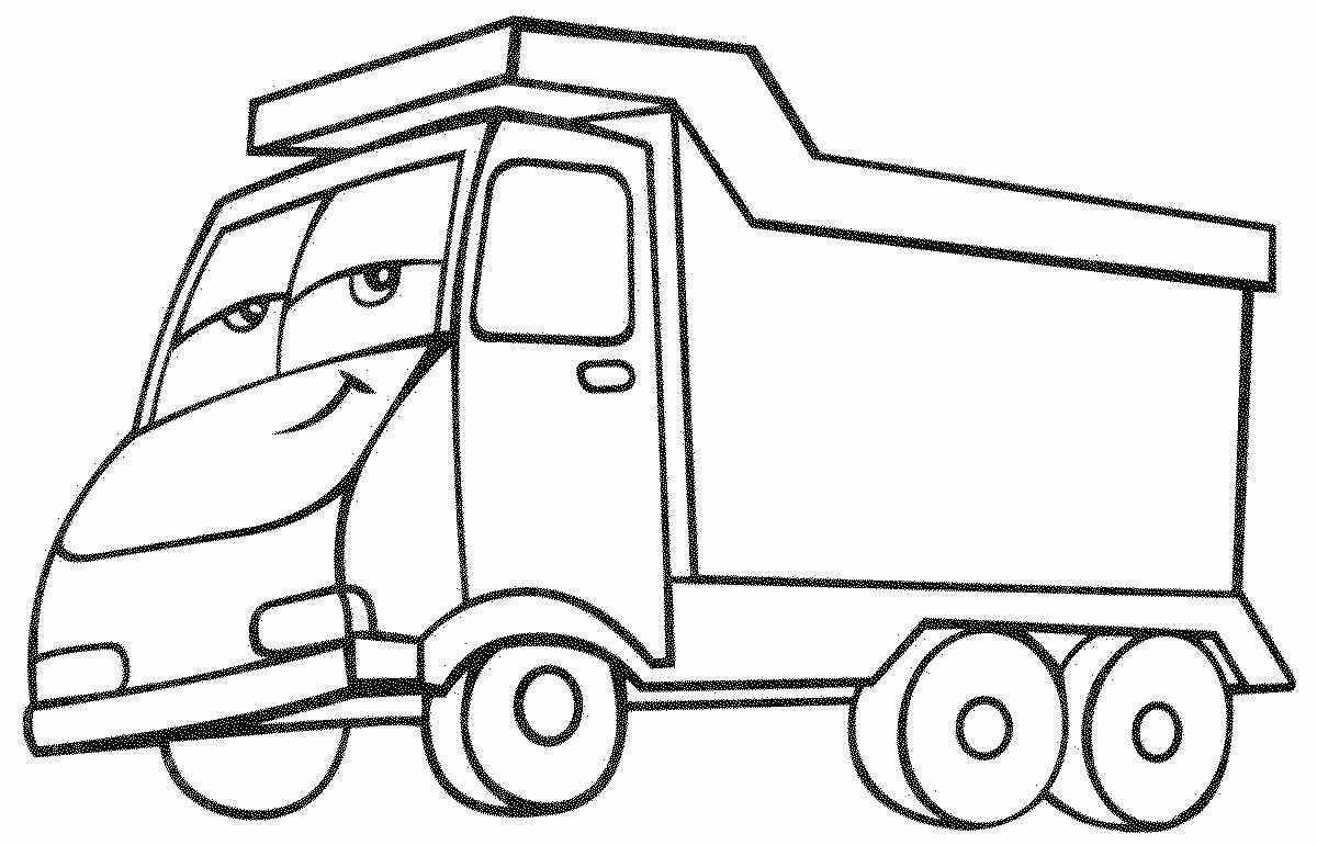 Развлекательная раскраска грузовиков для детей 5-6 лет