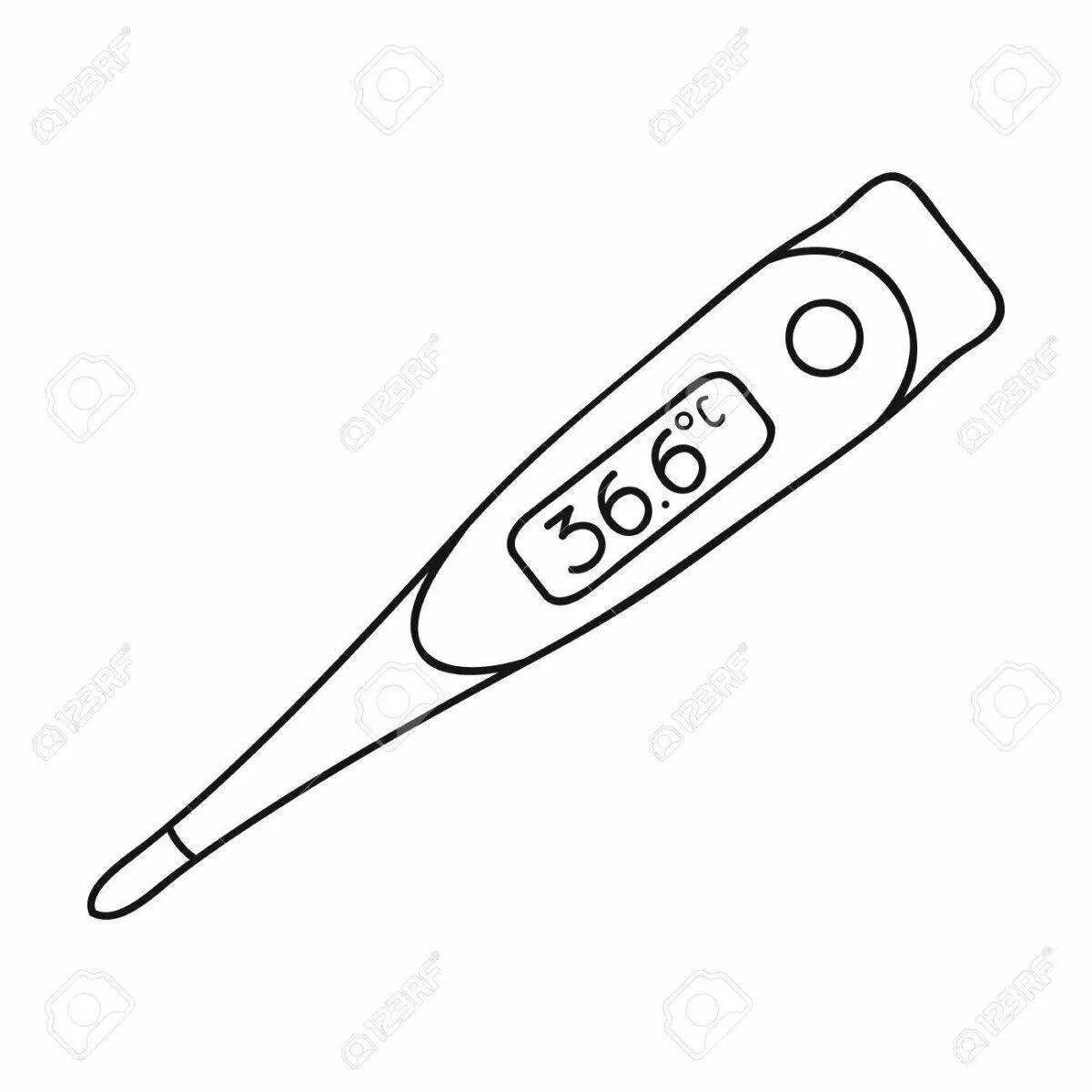 Креативная раскраска термометра для детей