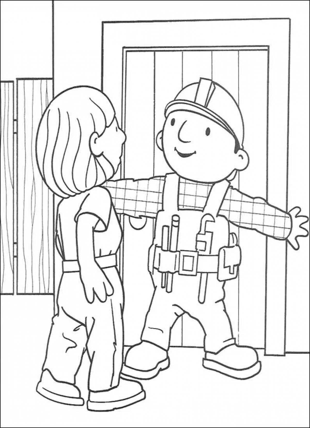 Color-frenzy home alone safety coloring page