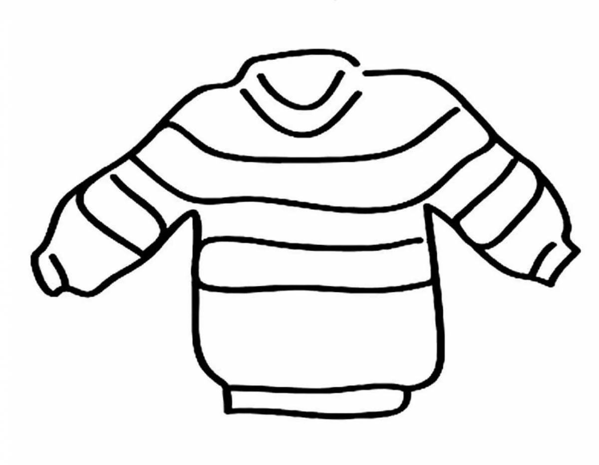 Креативная раскраска свитера для дошкольников