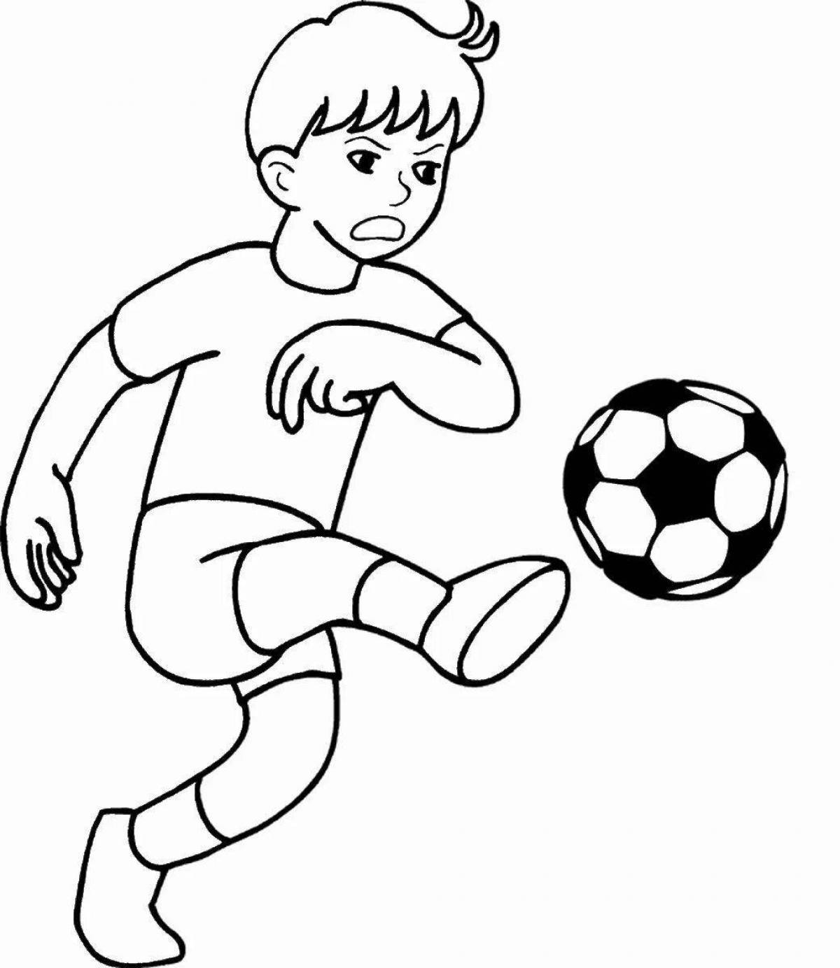 Сказочная футбольная раскраска для детей
