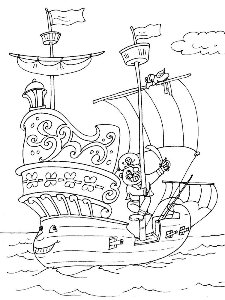 Рисунок пиратский корабль