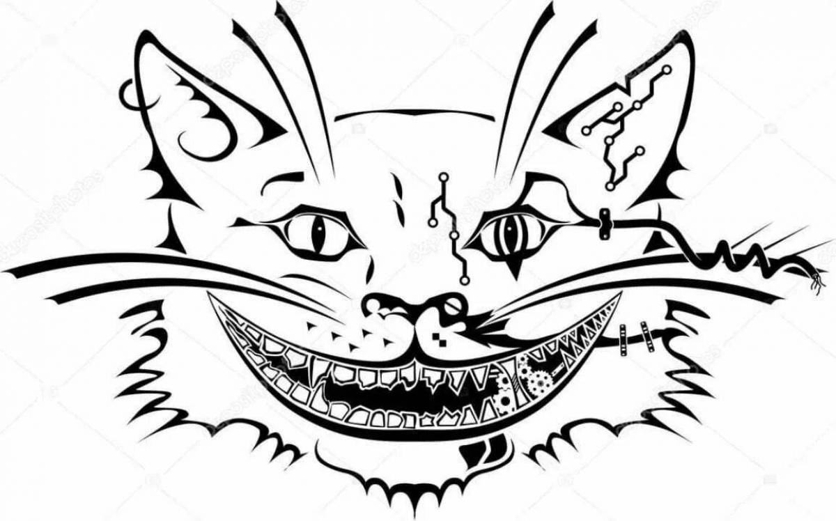 Вопиющая раскраска angry cat