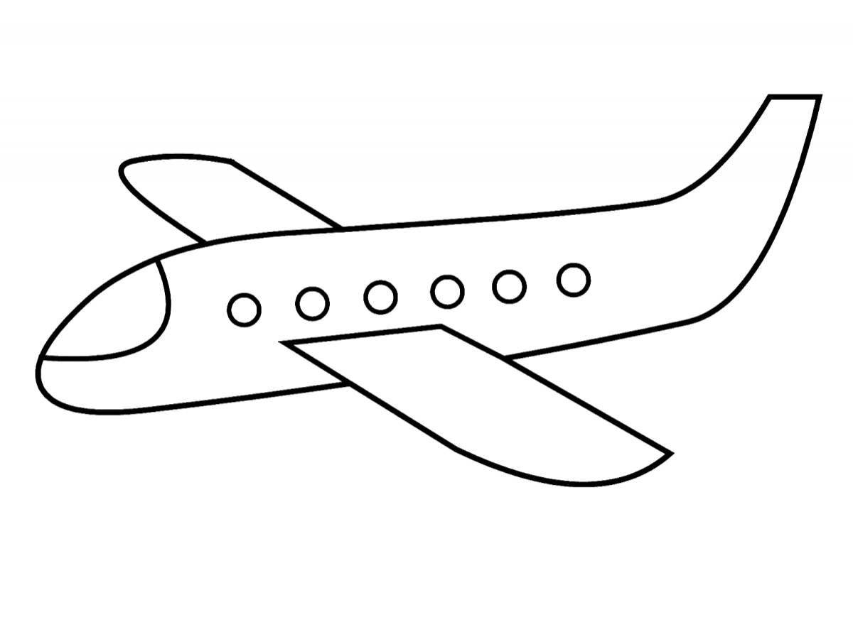 Анимированная страница раскраски самолетов