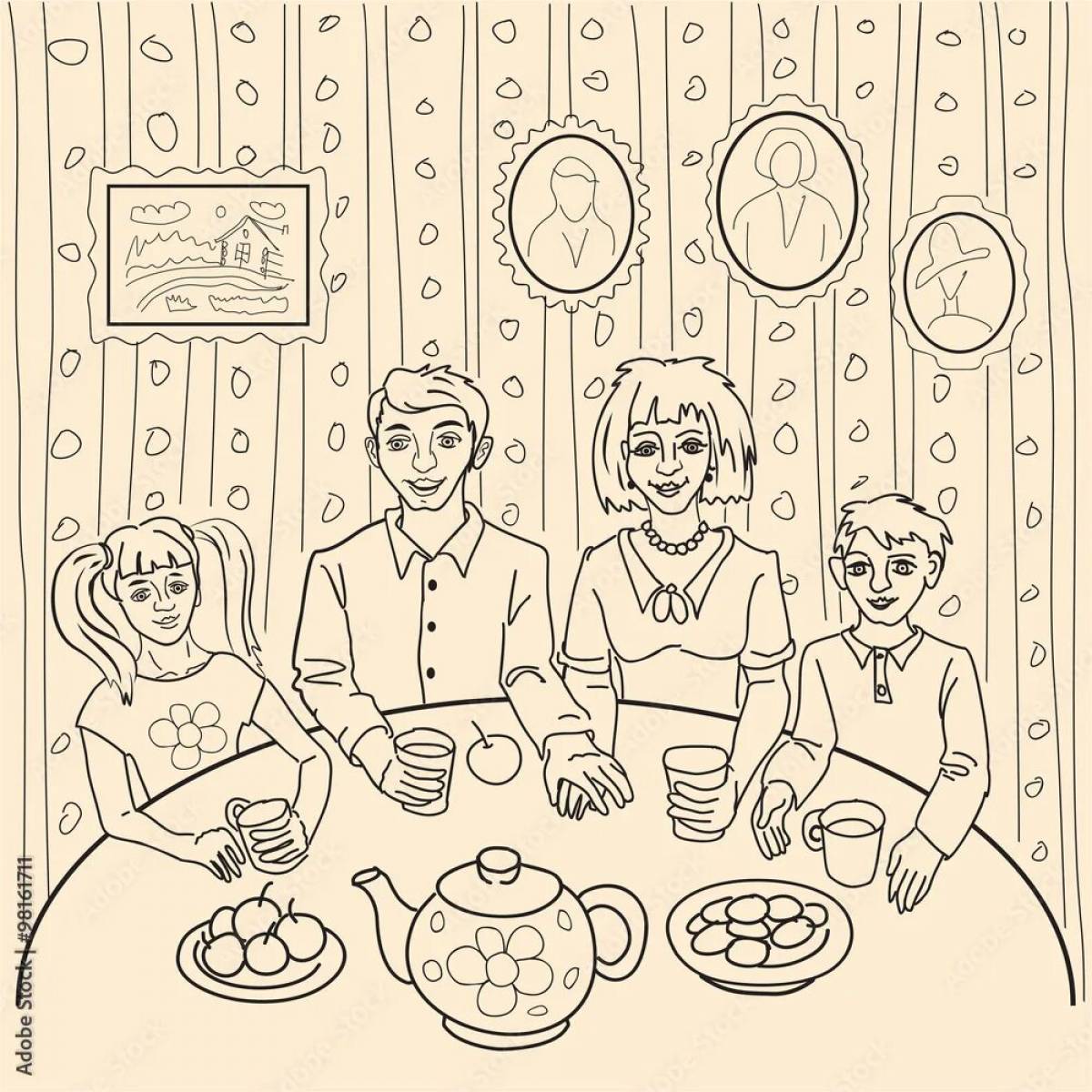 Семья за столом #7