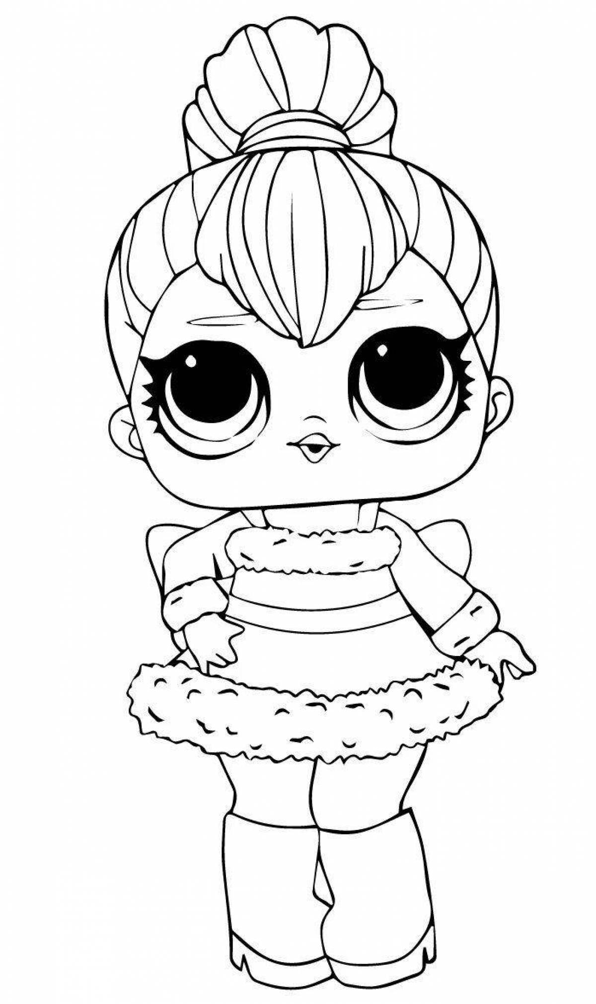 Radiant coloring page lol winter doll