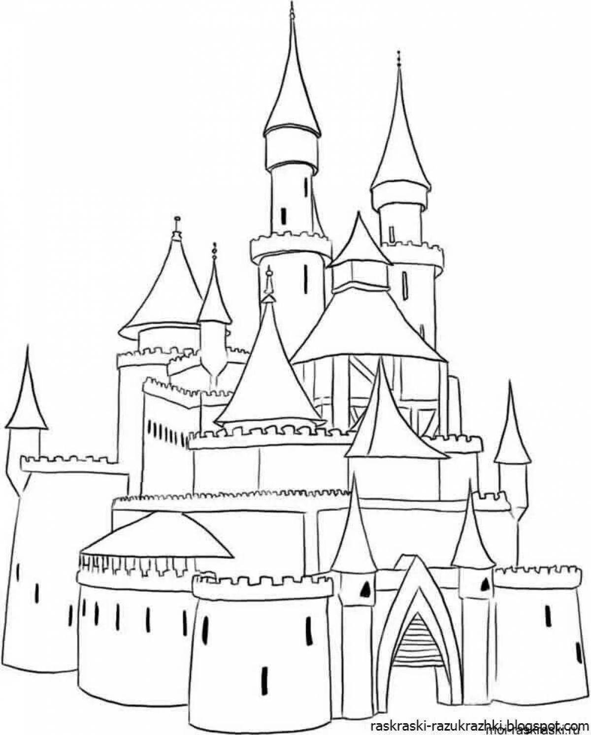 Раскраска «королевский старый замок» для 4-го класса