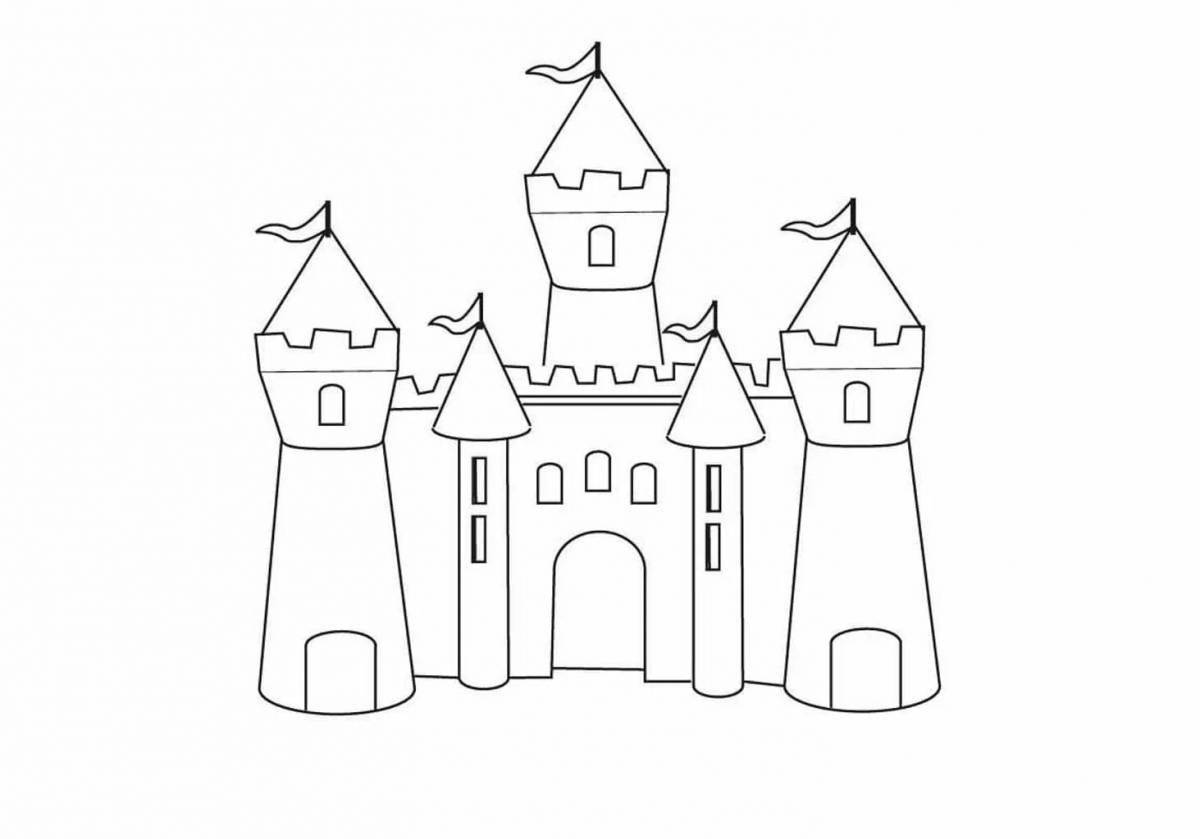 Раскраска буйный старый замок для 4-го класса