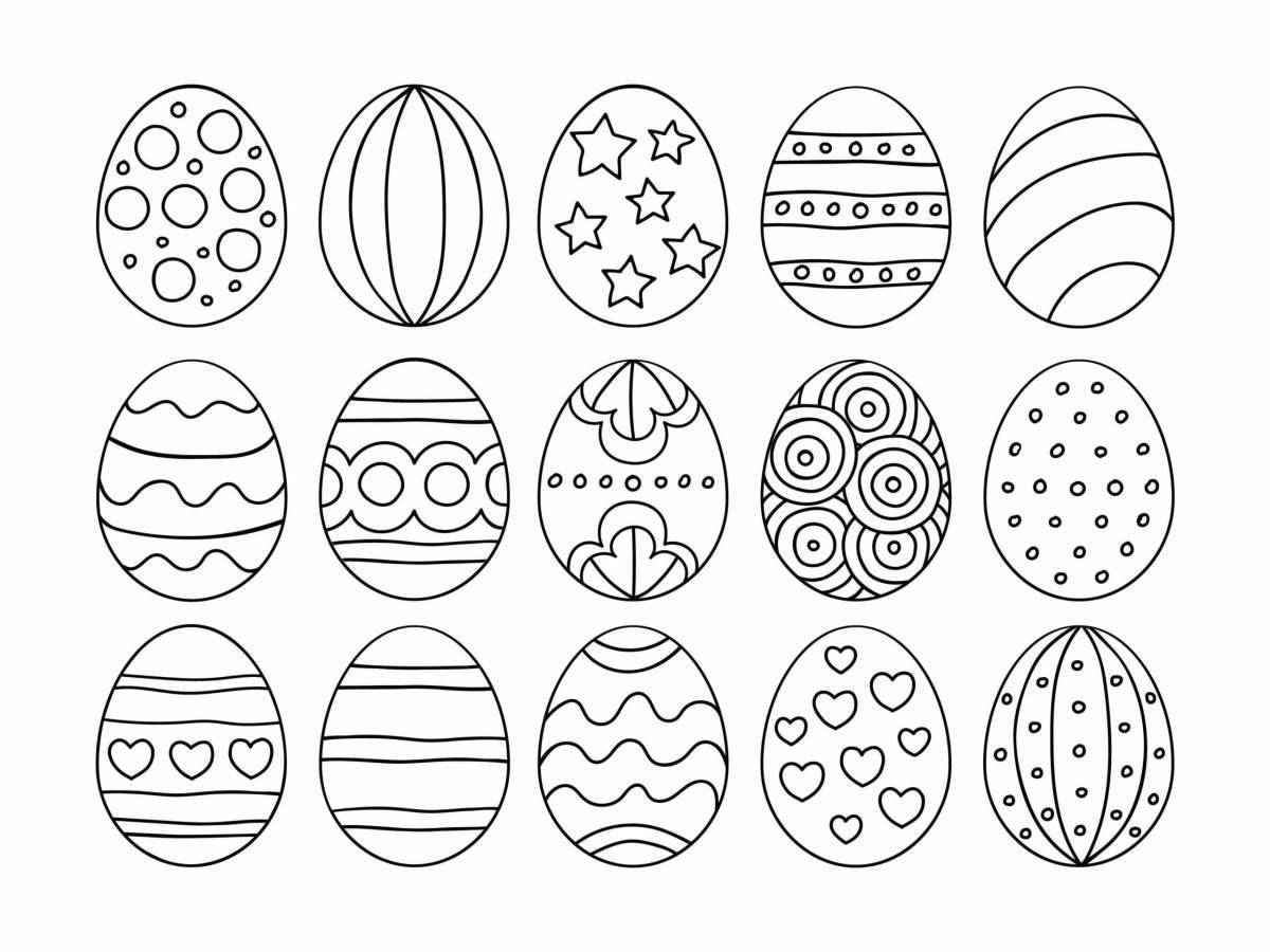 Креативная страница раскраски яиц