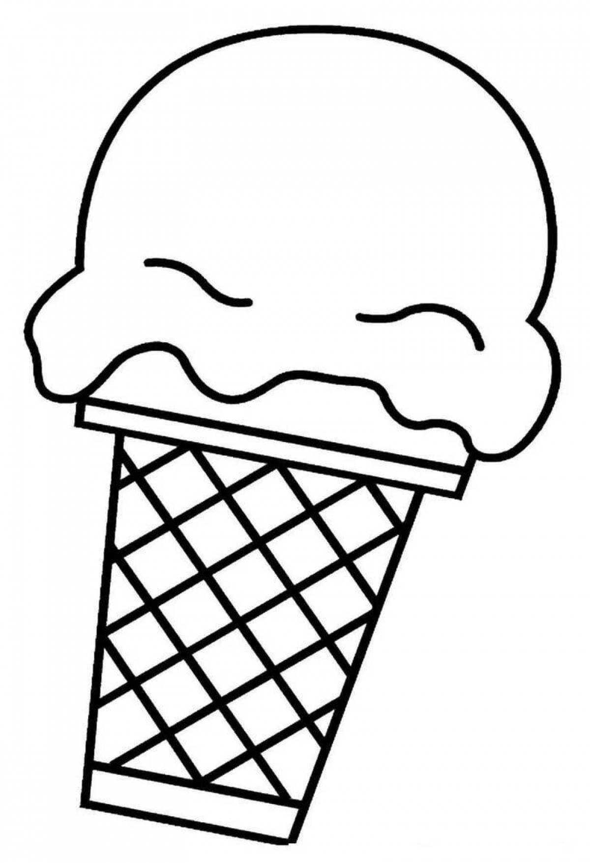 Раскраска сладкое мороженое