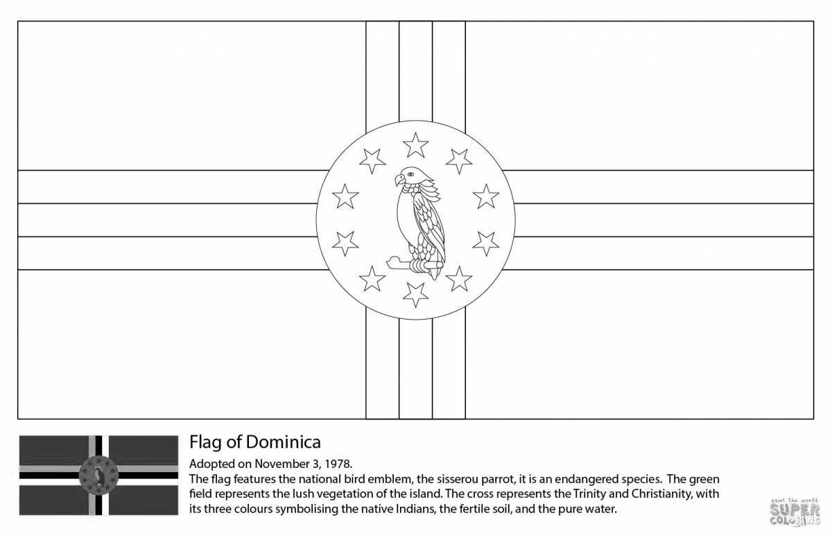 Радостная страница раскраски с немецким флагом