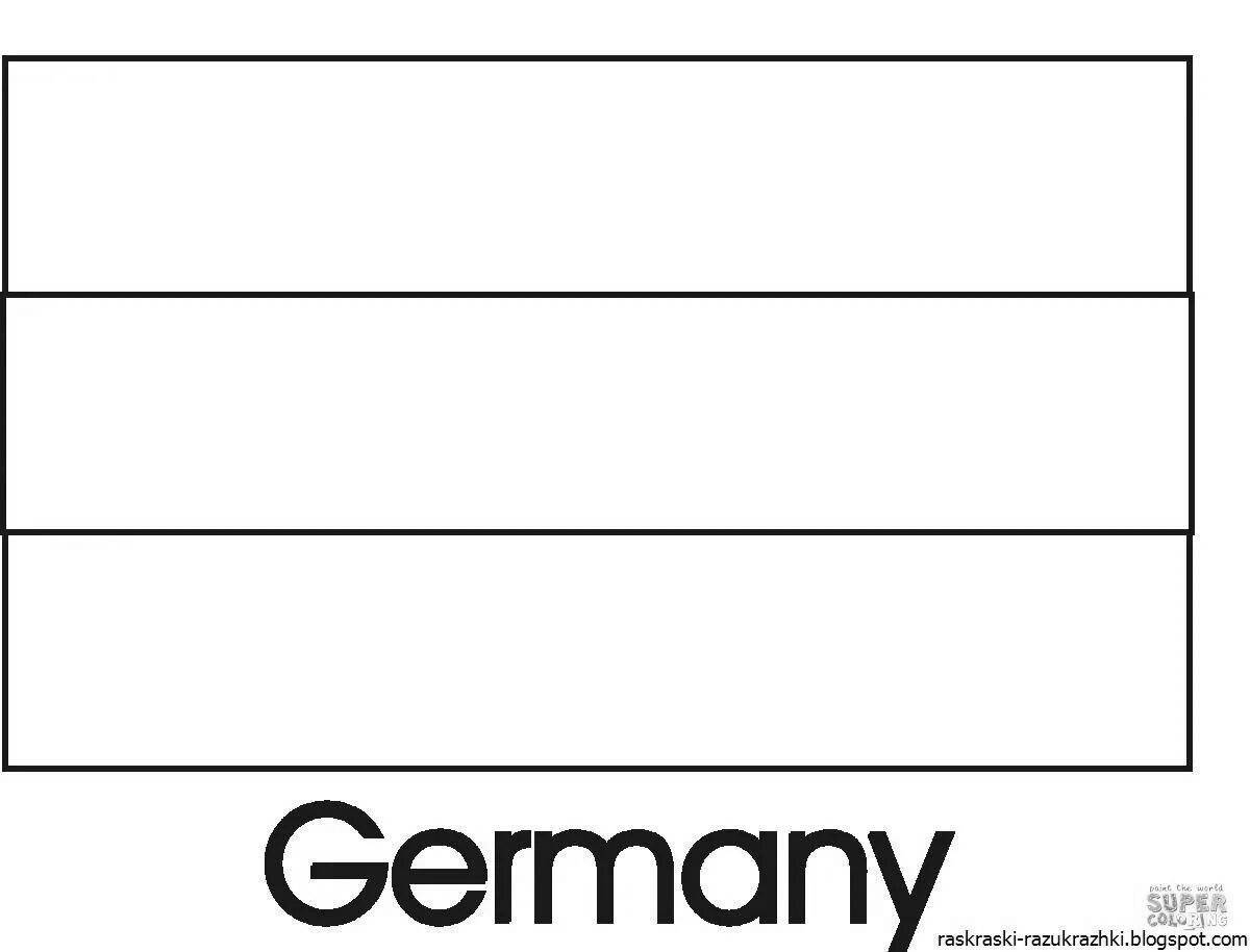 Увлекательная раскраска с немецким флагом