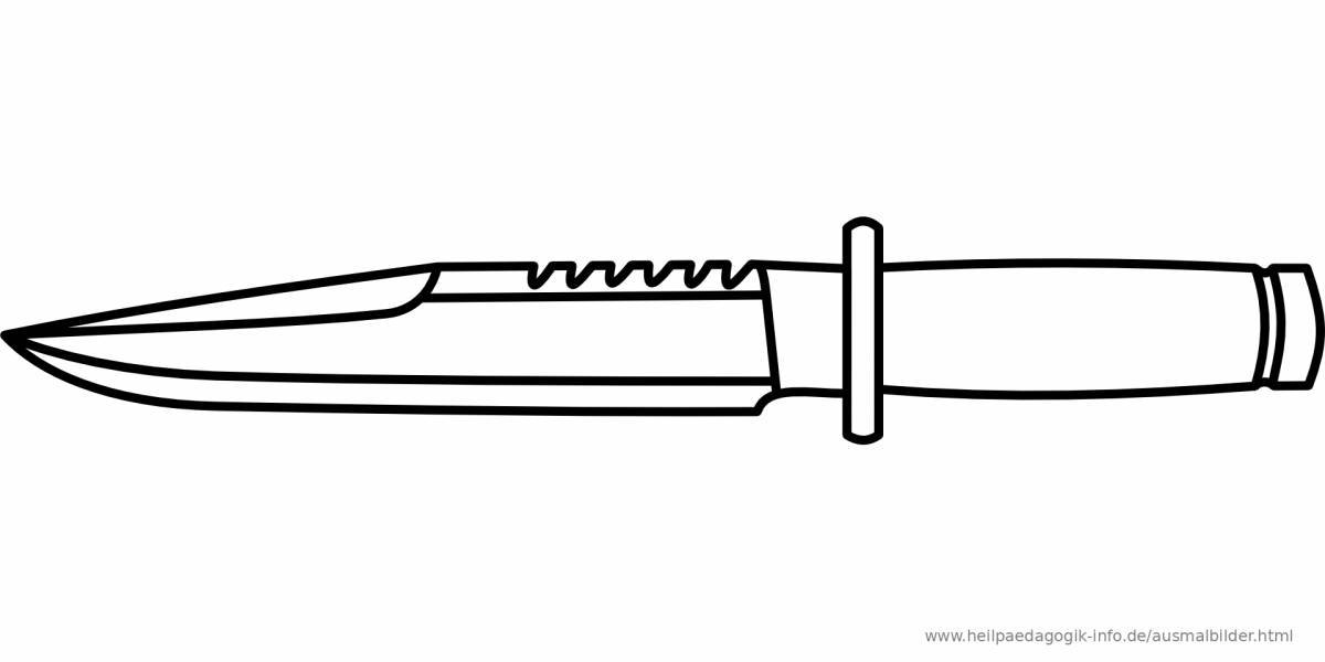 Подробная раскраска ножей