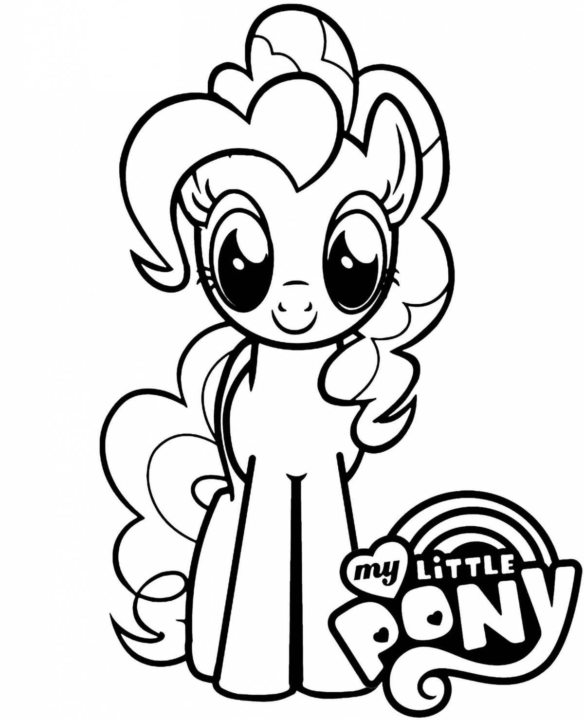Яркая раскраска my little pony pinkie pie