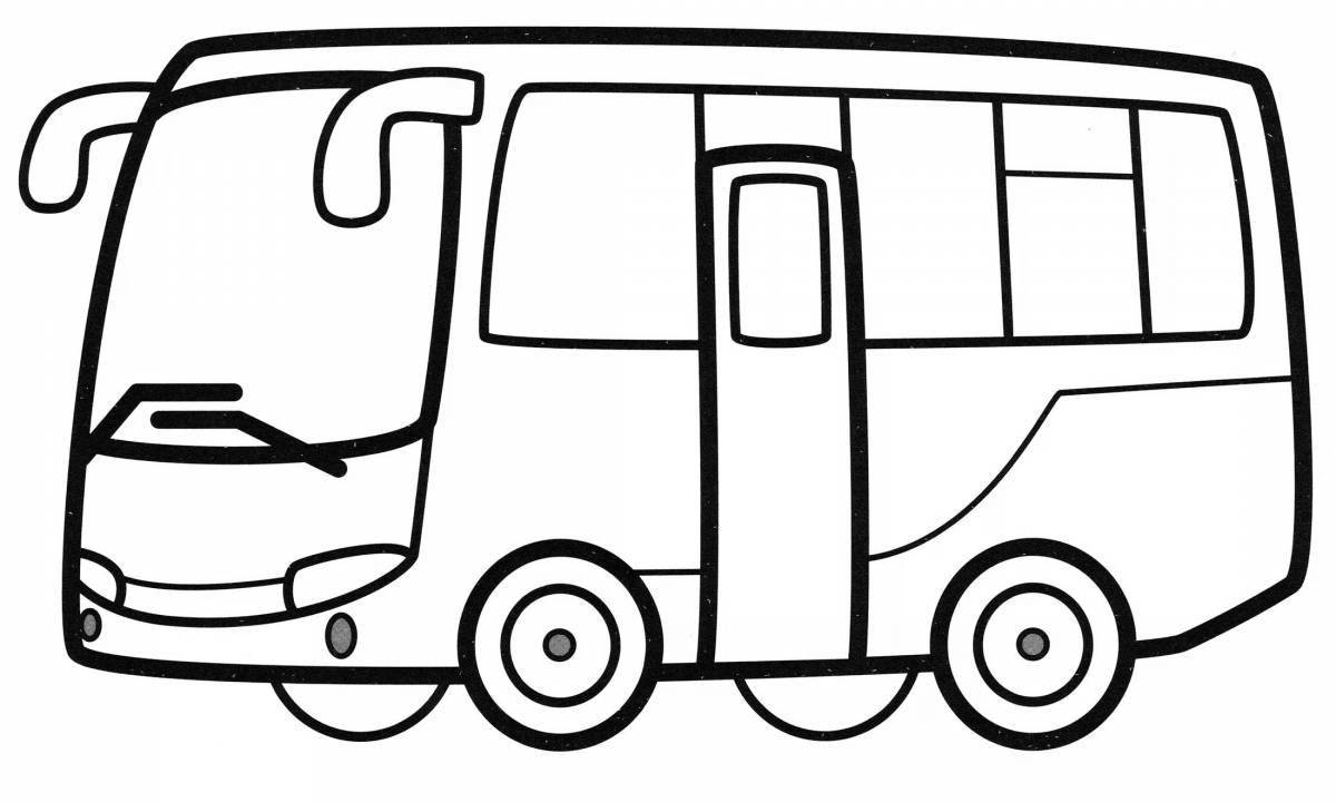 Развлекательная раскраска автобус для детей 6-7 лет