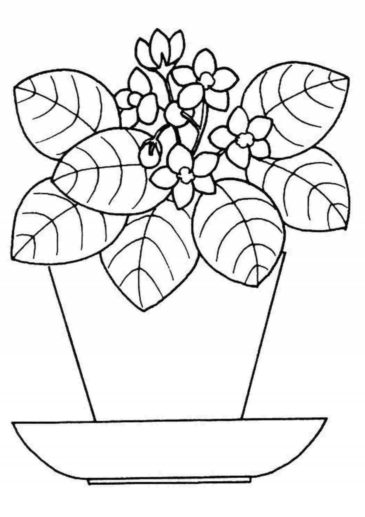 Игривый цветок в горшке для детей 3-4 лет