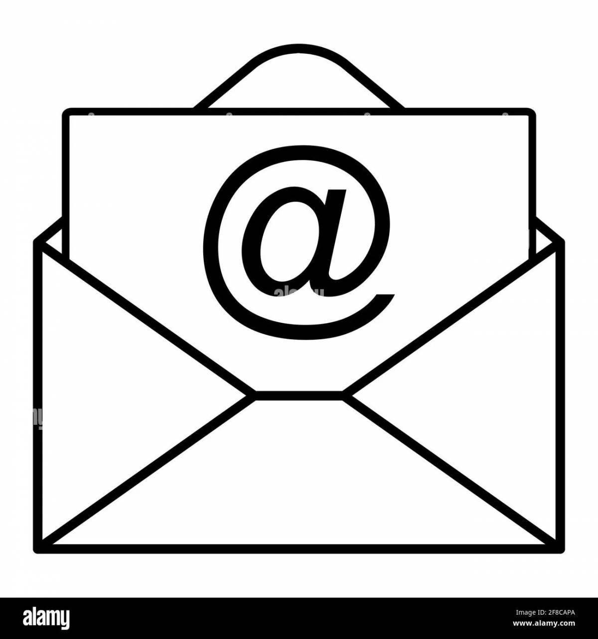 Красочная страница раскраски электронной почты