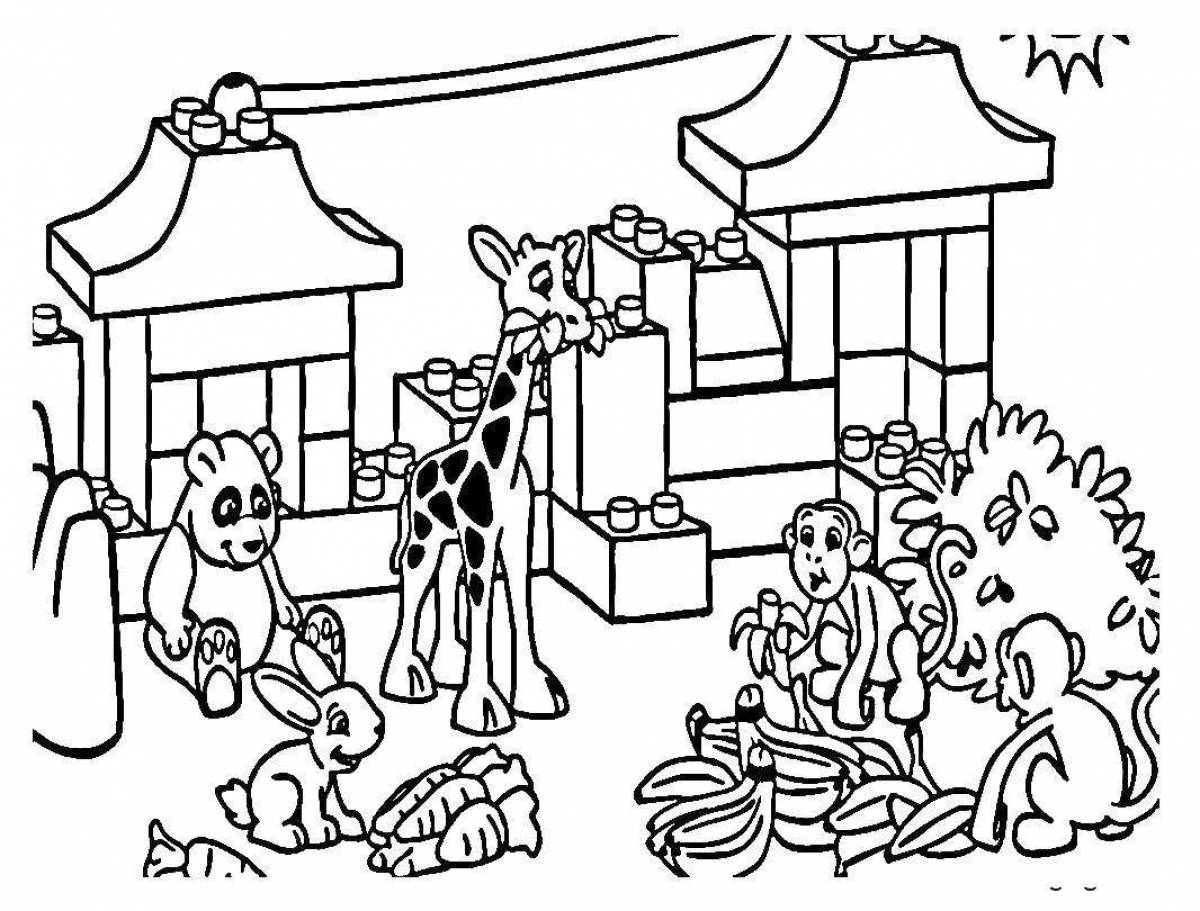 Radiant coloring page zoo