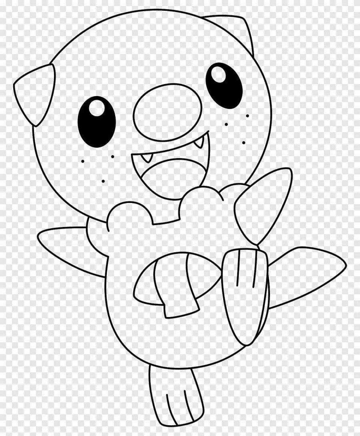 Раскраска lovely piplap pokemon