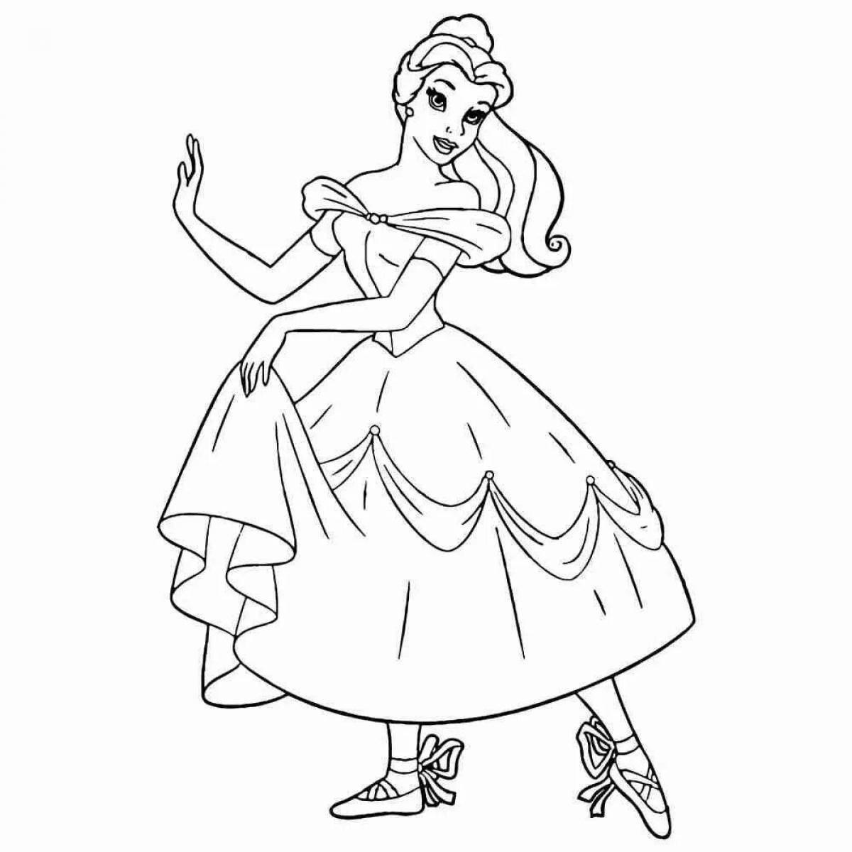 Завораживающая раскраска принцесса балерина
