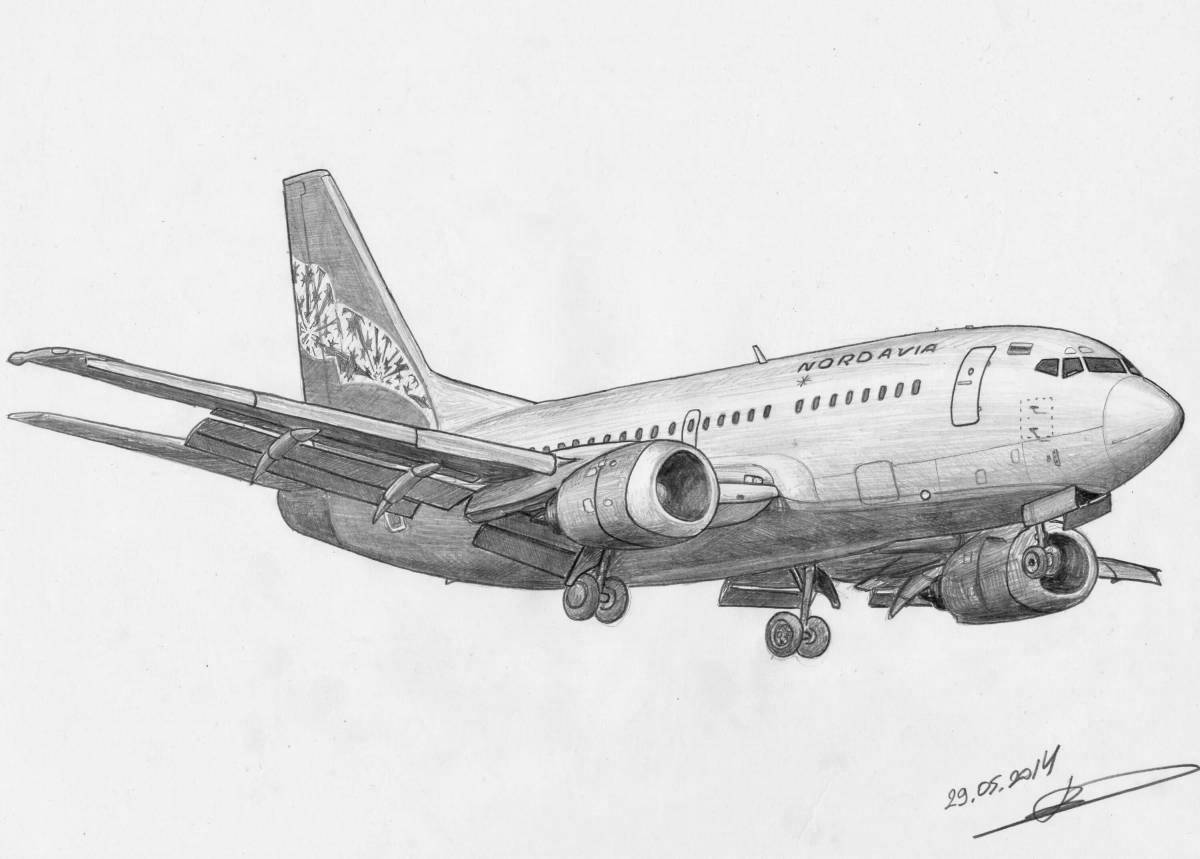 Увлекательная раскраска boeing 737