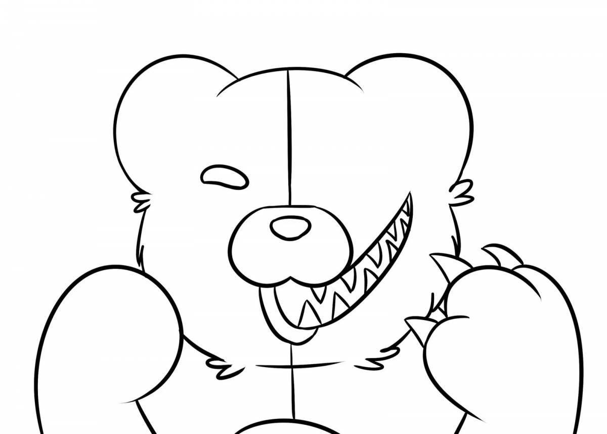 Аниме-раскраска jovial bear