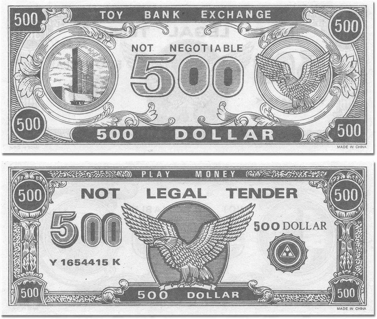 Раскраска великолепные деньги-доллары