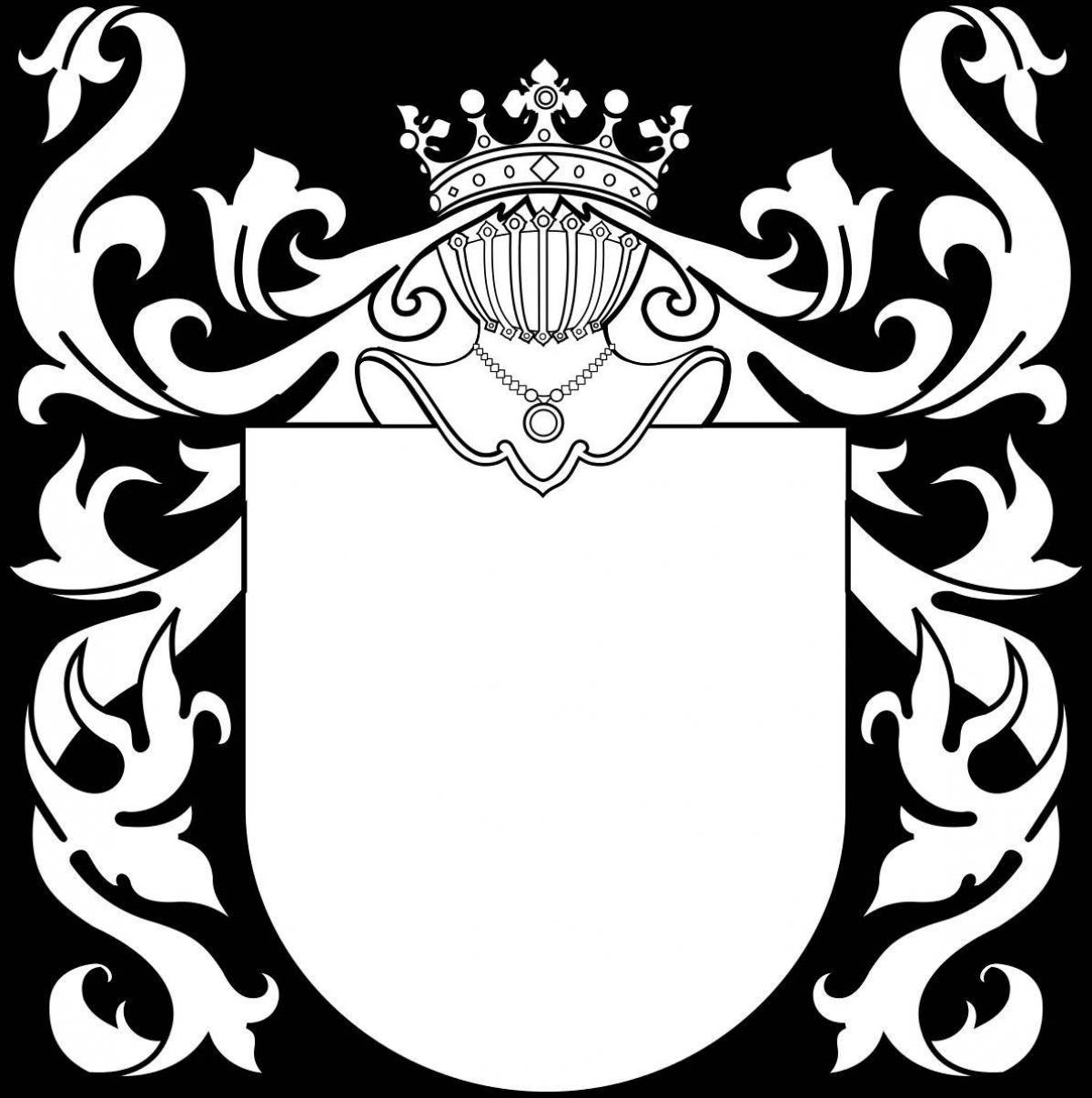 Гламурная раскраска семейный герб